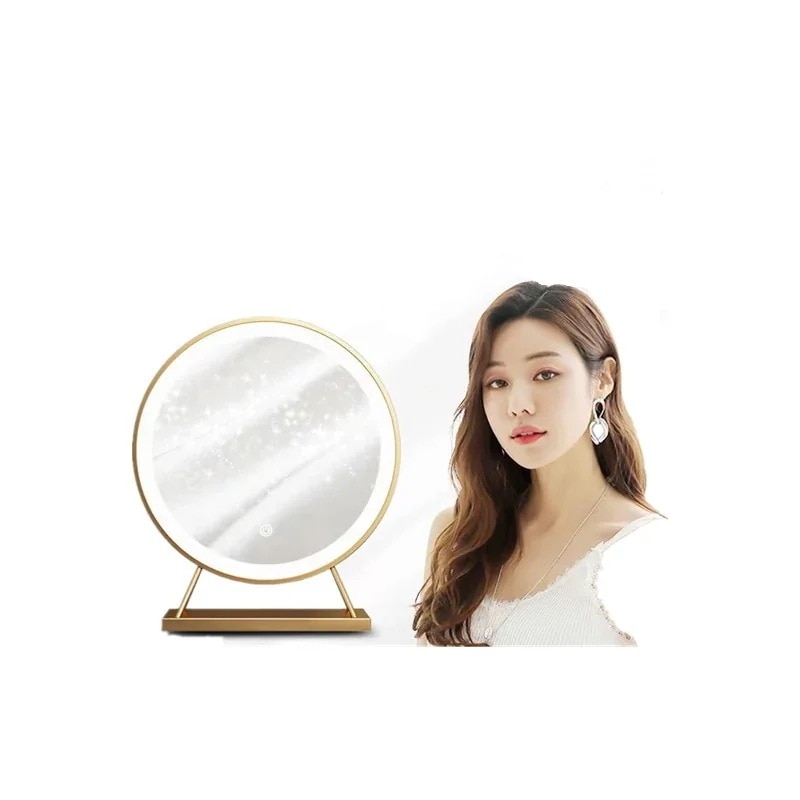 韓国ファッション 化粧台 エレガント 耐久性 化粧鏡 鏡 ファッション ランプ付き2693