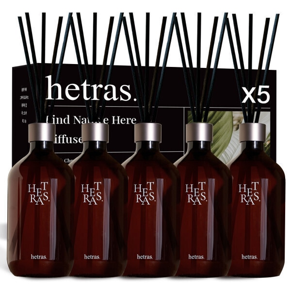 hetras. 大容量ディフューザー 500ml 5個入り 室内芳香剤 (贈呈品なくなり次第贈呈終了)