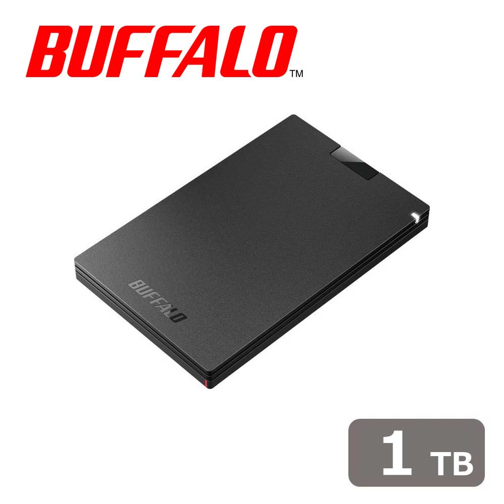 バッファローBUFFALO USB 3.2(Gen 1)対応 外付けポータブルSSD 1TB（簡易パッケージ） SSDPG10U3BCN
