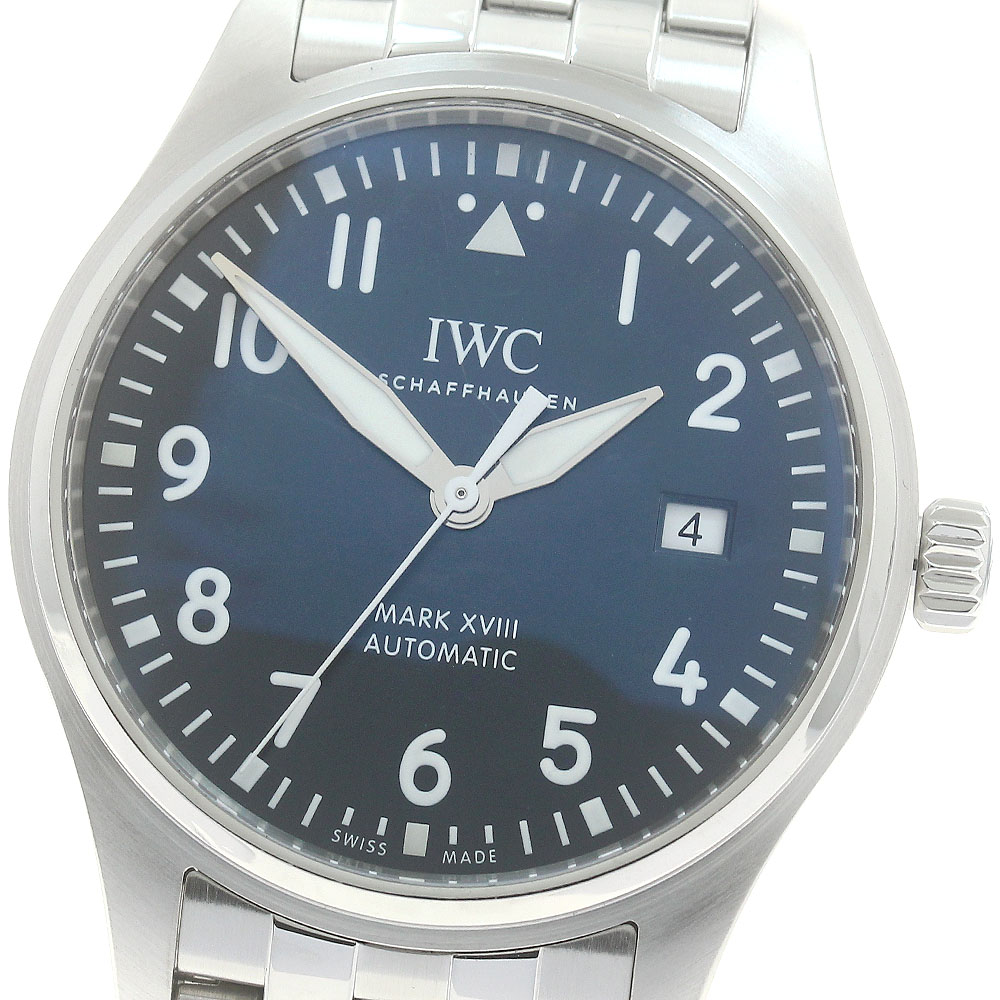 IWC SCHAFFHAUSEN IW327016 パイロットウォッチ マークXVIII デイト 自動巻き メンズ 美品 保証書付き_877428【中古】 269,190円