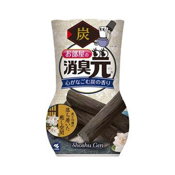 （まとめ）小林製薬 お部屋の消臭元心がなごむ炭の香り 400ml 1セット（3個）[x10セット]
