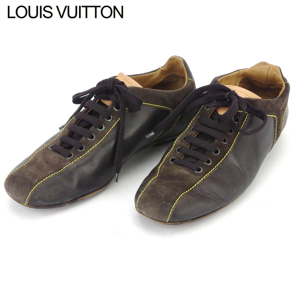 ルイ ヴィトン スニーカー シューズ 靴 メンズ ブラウン Louis Vuitton 中古 T16902