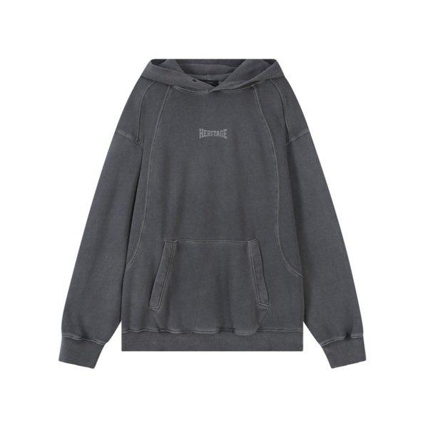 [] 男性) 3段ミニ裏毛ガーメントダイイングオーバーフィットフード付きTシャツ (B255TS340P1) [P003808398]