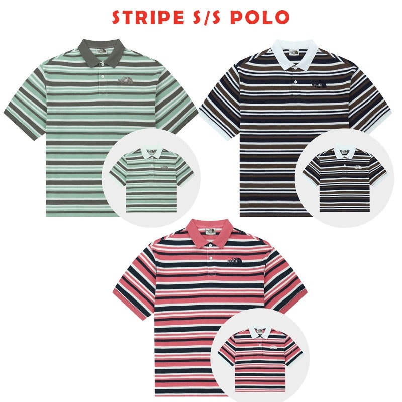韓国正規品保証 関税負担なしNT7PR03J STRIPE S S POLO イリー 基本 着装 男子 女子 人気 韓国 ファッション 男女共用 アウトドア