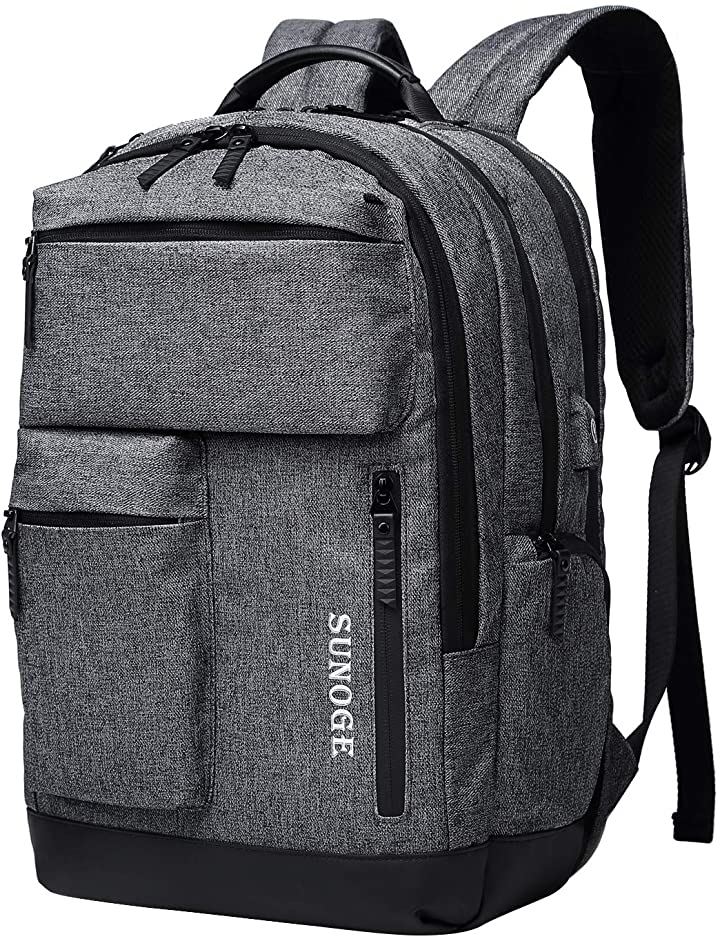 リュック ビジネスリュック バックパック リュックサック 防水 撥水加工 大容量 軽量 メンズ レディース 兼用( 1.ダークグレー)