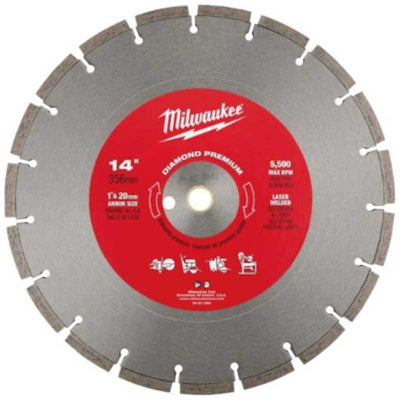 ミルウォーキーツールジャパン合同会社　14インチ356mm)ダイヤモンドブレード(プレミアム　49937940