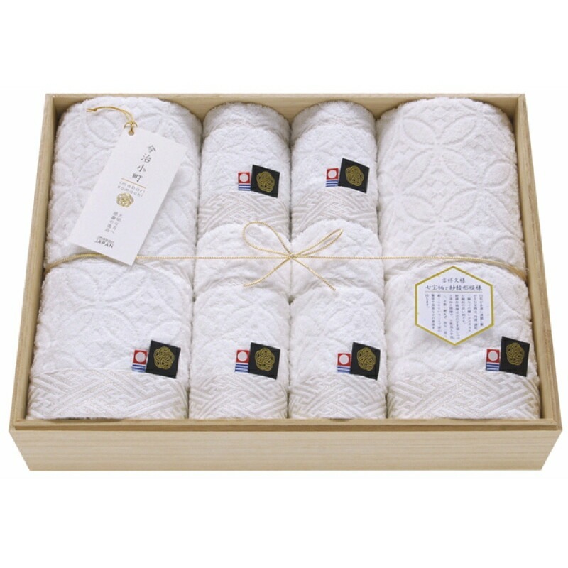 （ギフト）今治小町 白無垢IIタオルセット（木箱入） B-B