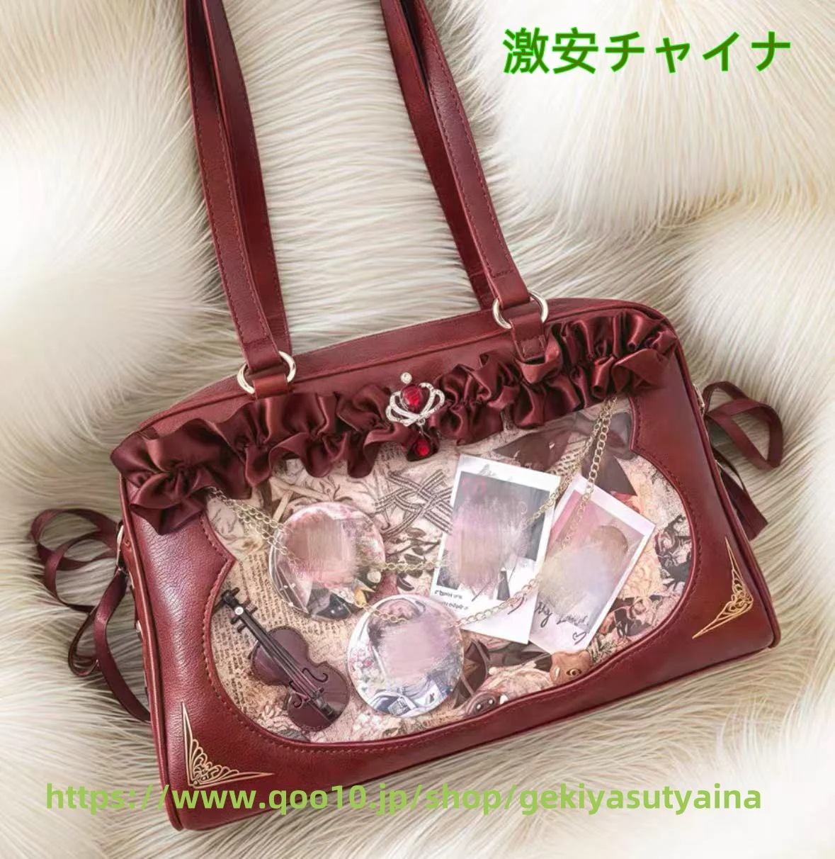 痛バッグ　痛バ　ショルダーバッグ　ハンドバッグ　スクールバッグ　PU革　 缶バッジ入れ　推し活　オタク　大容量　 推しグッズ　推しごと　推しカフェ