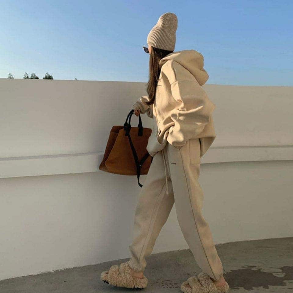 オールインワンセットアップセットアップ新作韓国ファッションアップセットアップ 二点セット 秋 スウエット 新作 ゆるい 秋冬 レディース