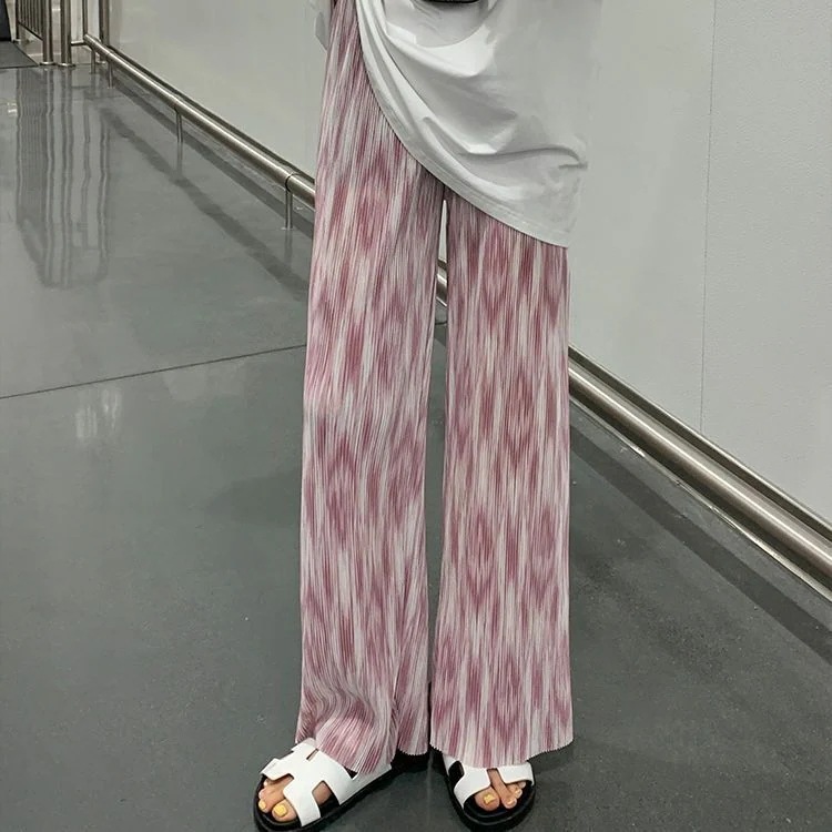 大人気！ ワイドパンツかっこいい スラックスパンツ ワイドパンツ レディース 結び目ワイドパンツ女性ハイウエストドレープ2025春夏ゆったりストレートレトロプリーツカジュアルパンツ韓国ファッショ