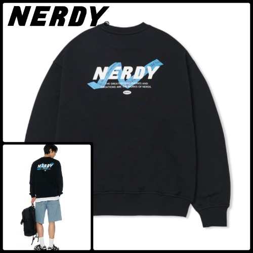 ツインクルテーピングスウェットシャツブラック