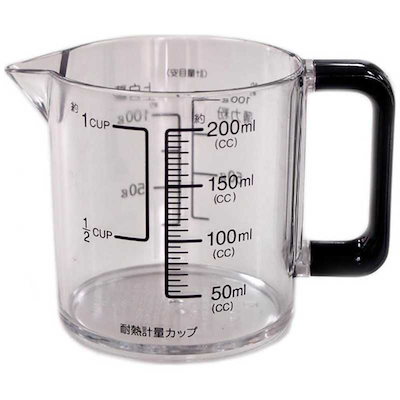 他サイト： パール金属　ブラックス 耐熱計量カップ200ml 食洗機対応　C8621の商品画像