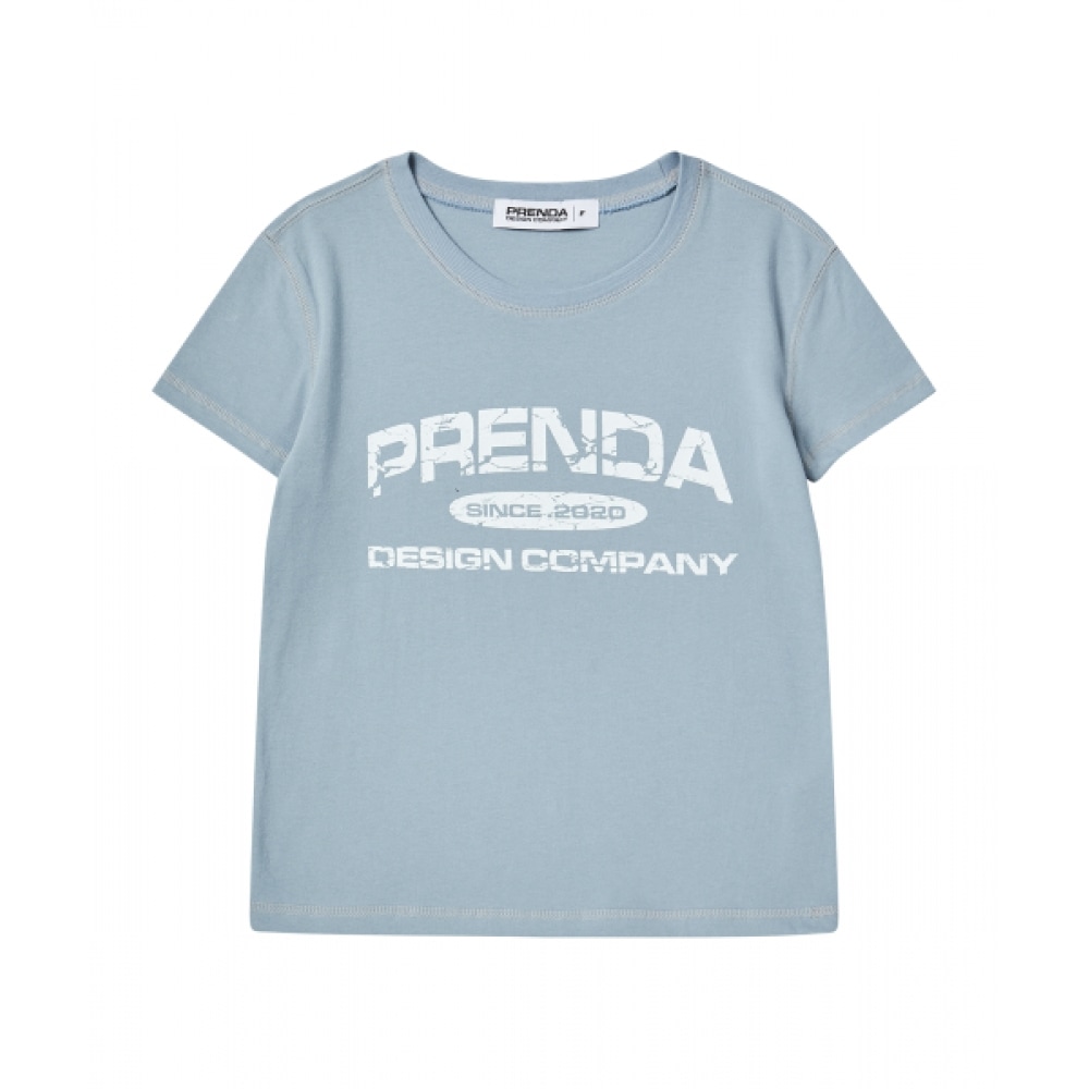 PRENDA カラーステッチライン T シャツスカイブルー