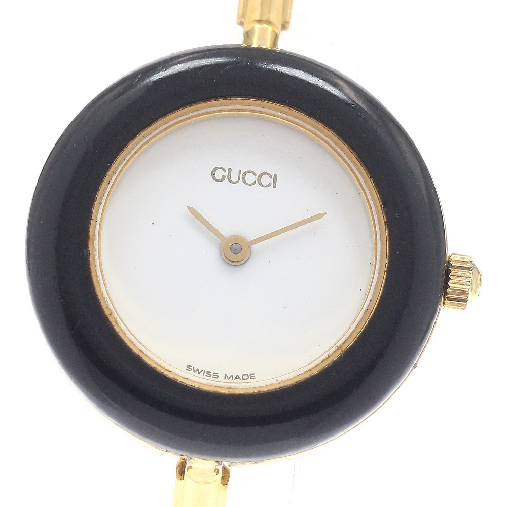グッチ GUCCI 11/12.2 チェンジベゼル クォーツ レディース 内箱付き_948709【中古】