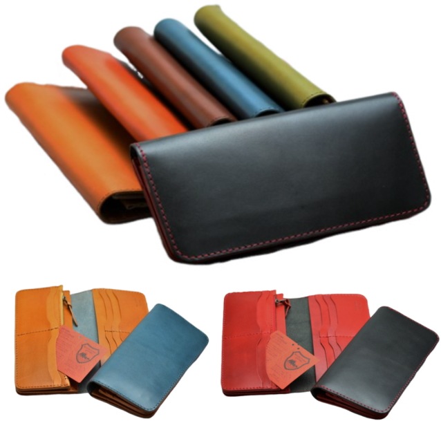 メンズ長財布 栃木レザー 日本製 ヌメ革 メンズウォレット ナチュラル エコ JP-3500 ファスナー付き小銭