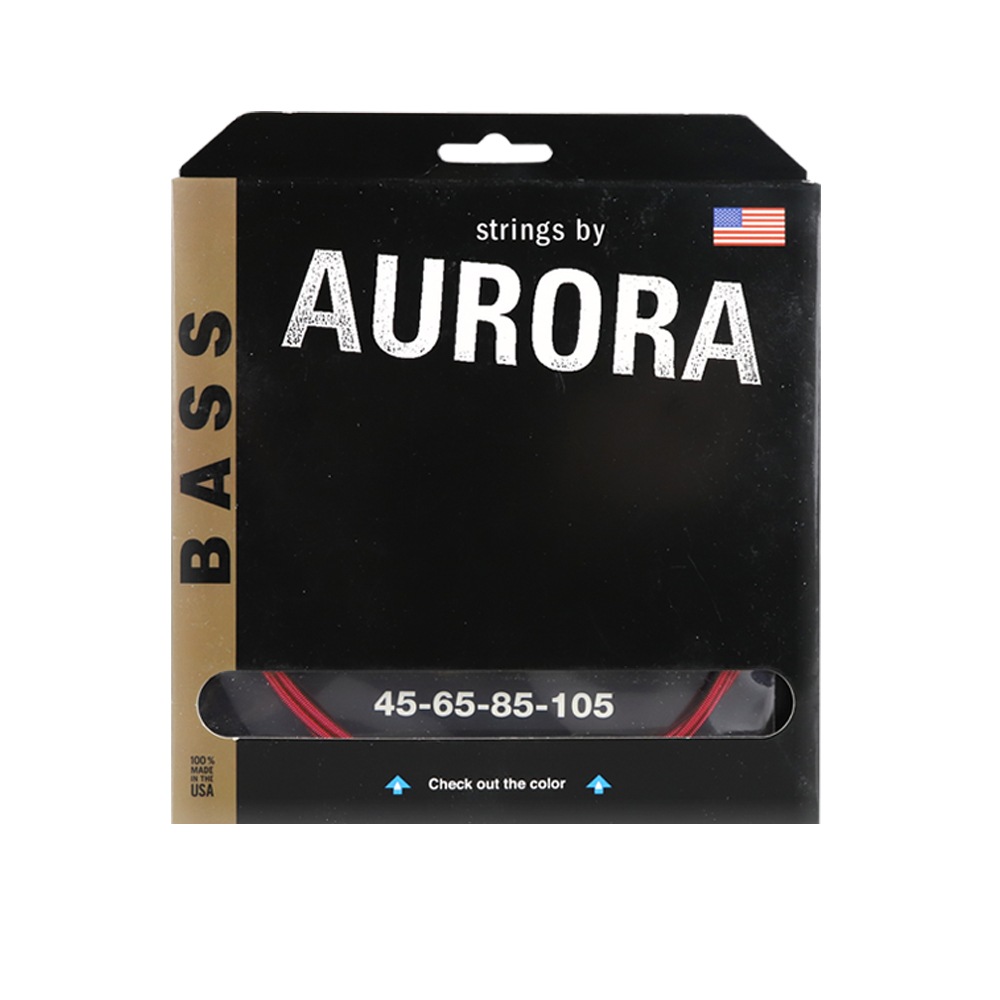 Aurora オーロラ シリーズ 4弦ベース弦 AURRB レッドの弦 045-105