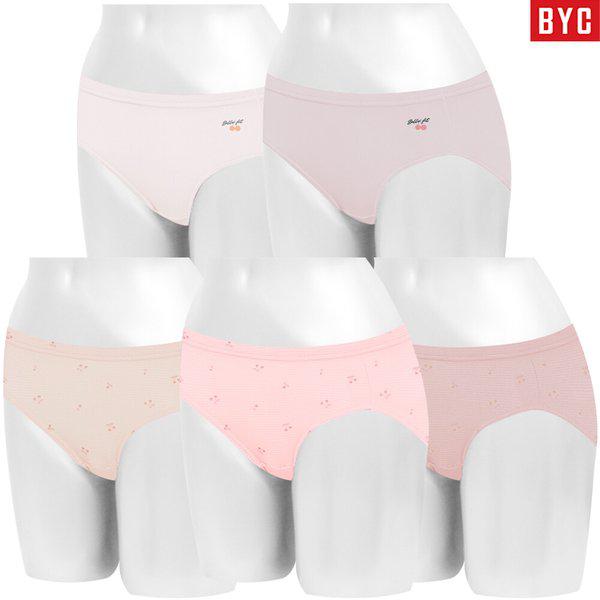 女性ソフト60番手綿スパン曜日ミディパンティー5枚入り P16