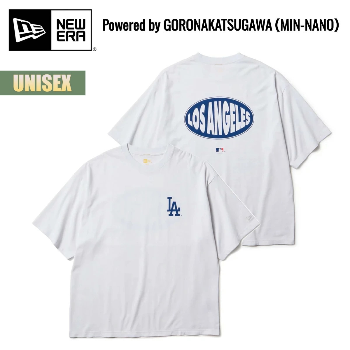 半袖 コットン Tシャツ オーバーサイズ GORO NAKATSUGAWA ロサンゼルス・ドジャース ホワイト ユニセックス 8オンス 中津川吾郎 ミンナノ MLB LA 14467571 2025