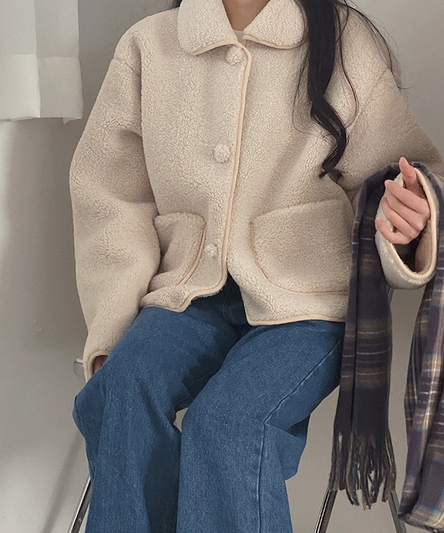 [着飾ってない] パヴェ ダンブル ショート ジャケット - 2color