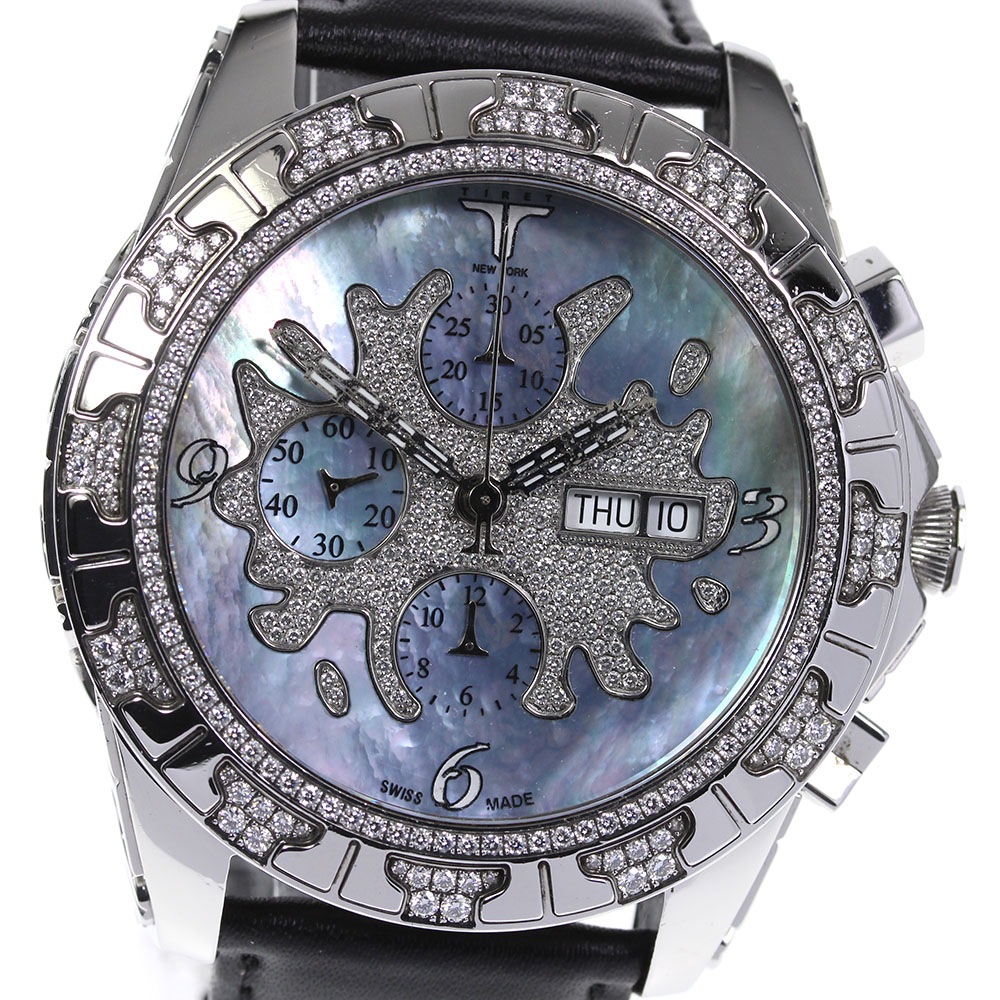 【TIRET NEW YORK】ティレットニューヨーク ダイヤベゼル 自動巻き メンズ 【2210】【中古】
