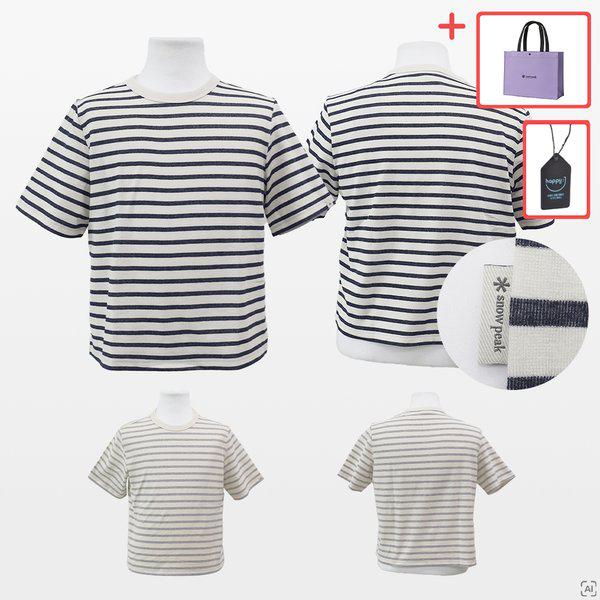 ソロナストライプ半袖Tシャツ 女性 [デパート版]