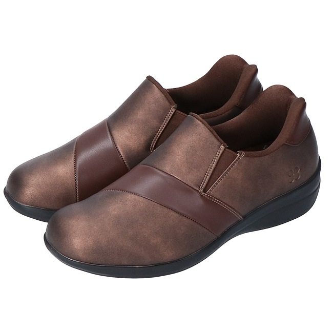 クロワッサン スリッポン スニーカー レディース ハンズフリー 履きやすい 歩きやすい 4E 軽量 撥水 婦人 シニア ウォーキング CR5102