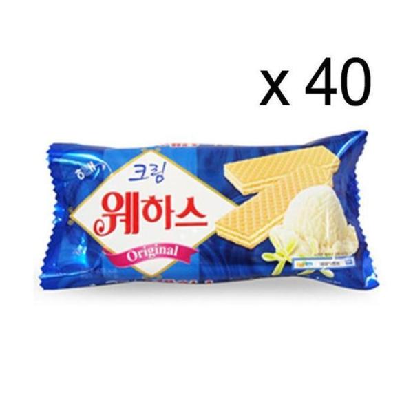 OF1M1QS7해태 크림 웨하스 40개 사무실 간식 과자