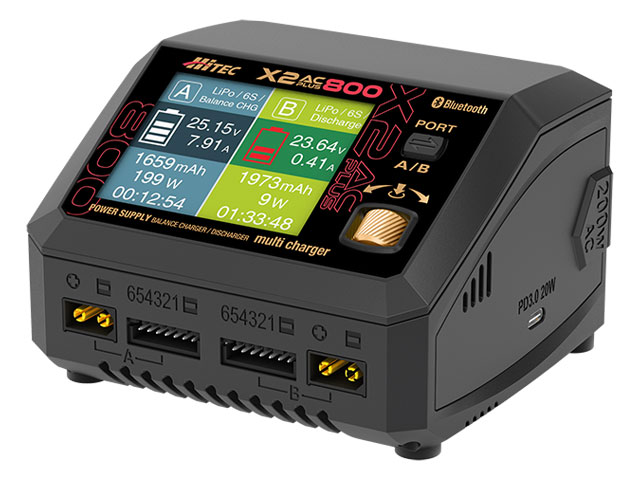 ハイテックマルチプレックスジャパン Multi Charger X2 AC PLUS 800 （ゴールド）【44327-GLD】 ラジコン用充電器 H 44327-GLD マルチチャージャー ACプラ