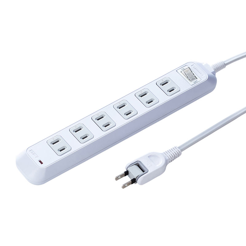 （まとめ買い）雷ガードタップ 2P 6個口 2m TAP-SP216 [x3]