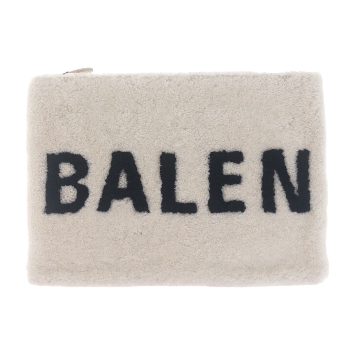 美品 シアリングロゴ ホワイト シルバー金具 ムートン 492681 クラッチバッグ 男女兼用 メンズ 503958