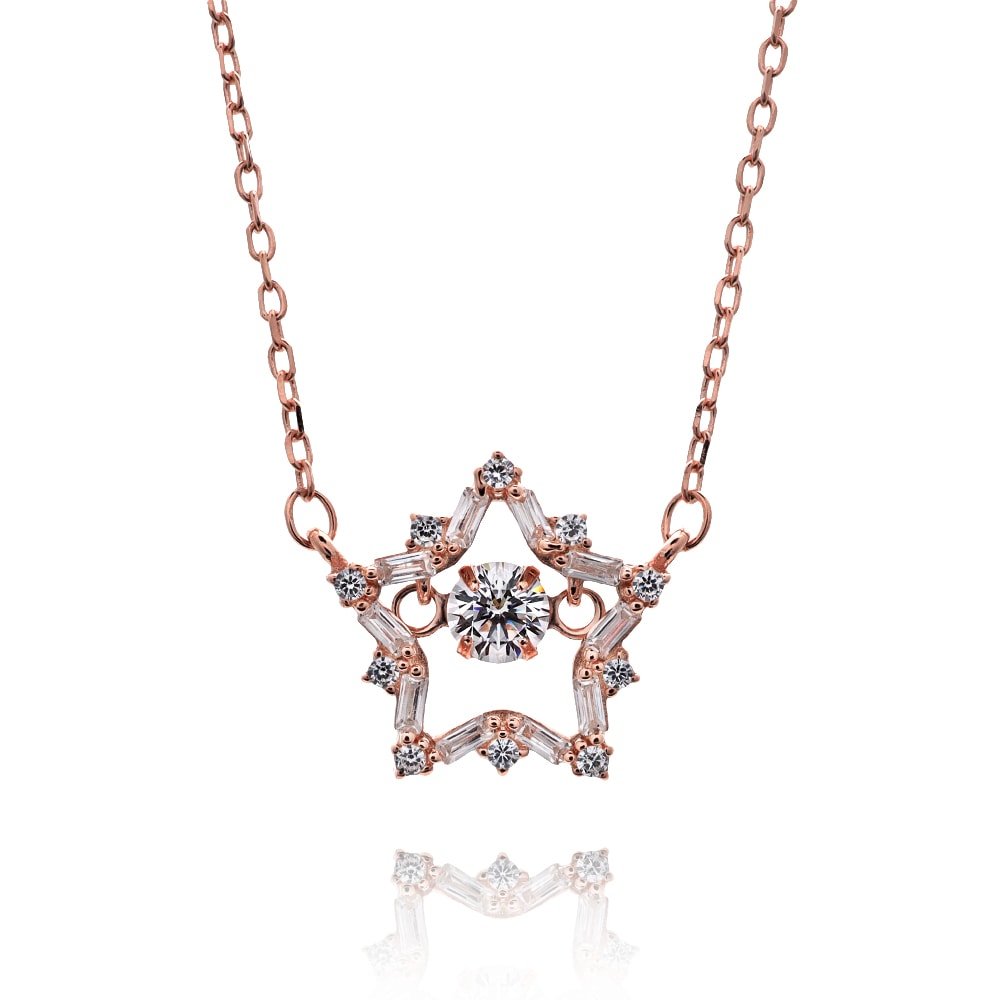 S925 ダンシングスター ネックレス 金 [fhns050-rosegold] 5,551円