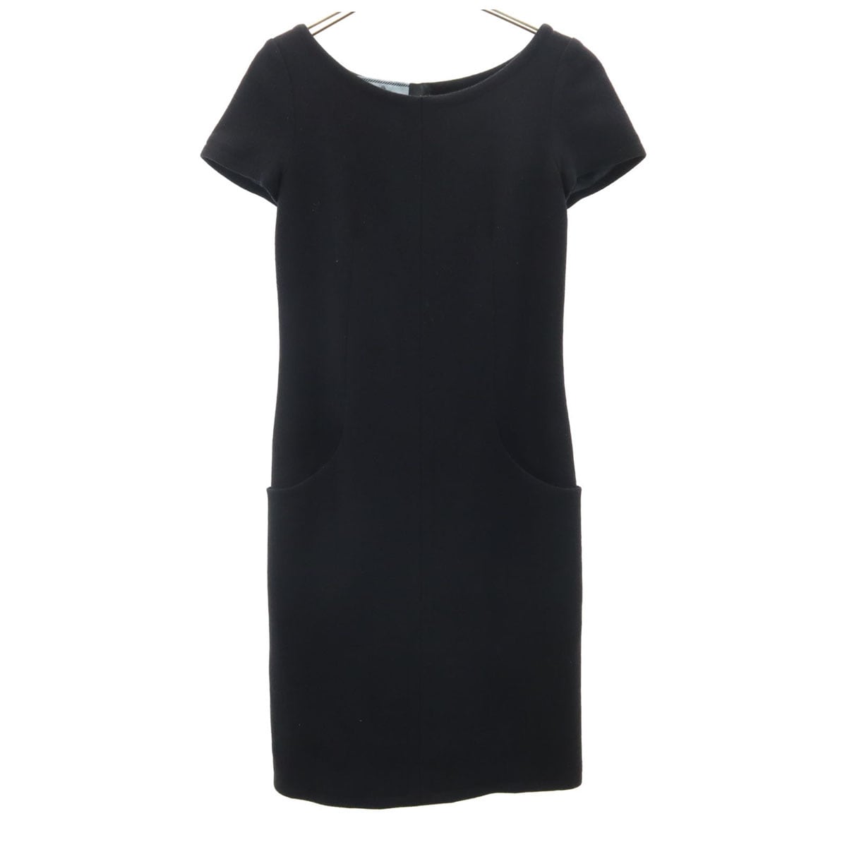 イタリア製 半袖 ワンピース 38 ブラック レディース 古着 13,728円