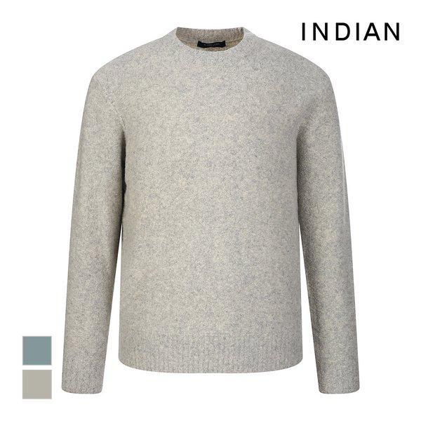 INDIAN ブークレソリッドラウンドニット_MIUBR4W9381