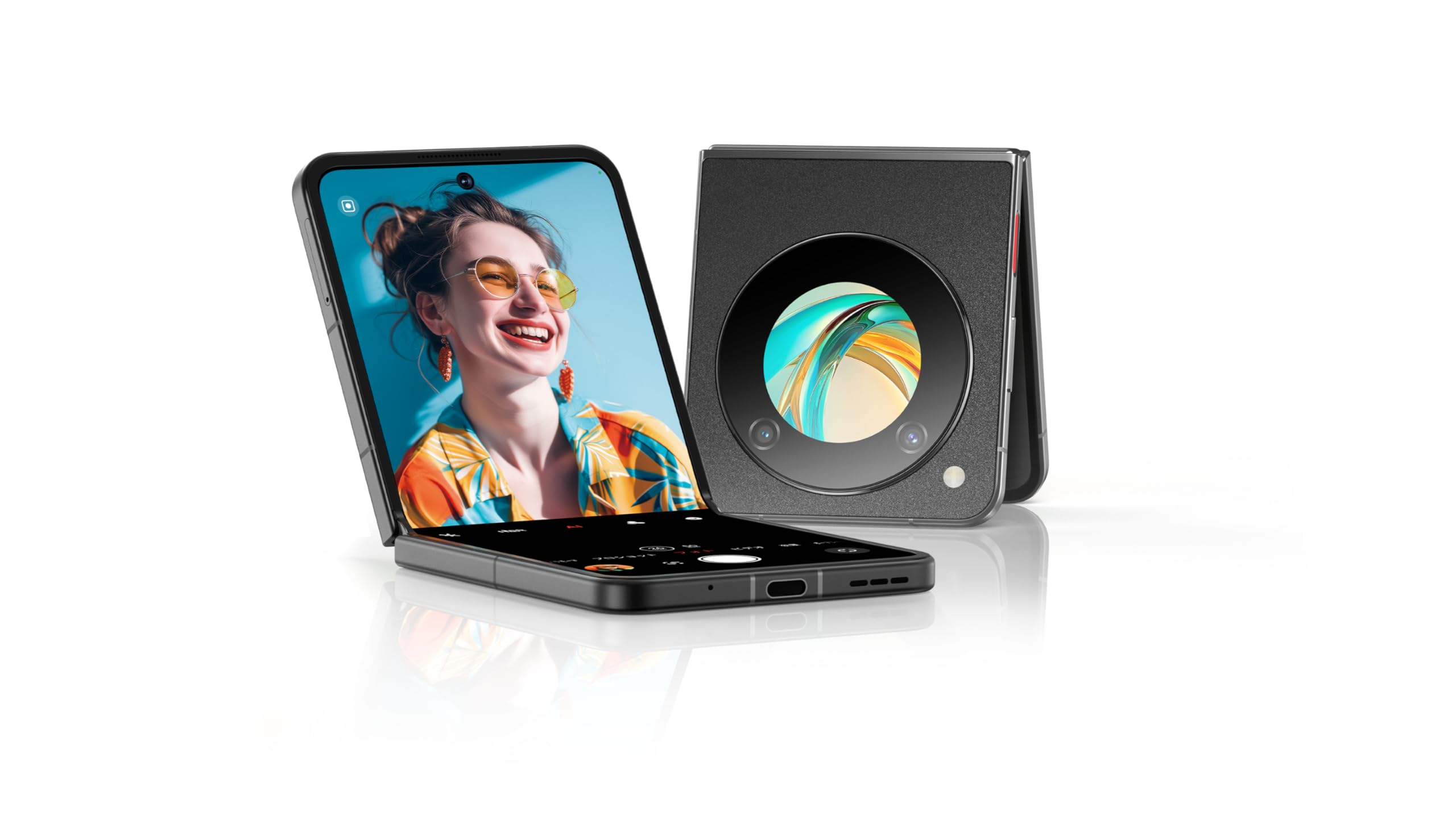 nubia Flip 5G ブラック 折りたたみスマホ 6.9インチAMOLEDディスプレイdocomo/au/SoftBank/Rakuten Mobile 回線対応 SIMフリーFeliCa 25