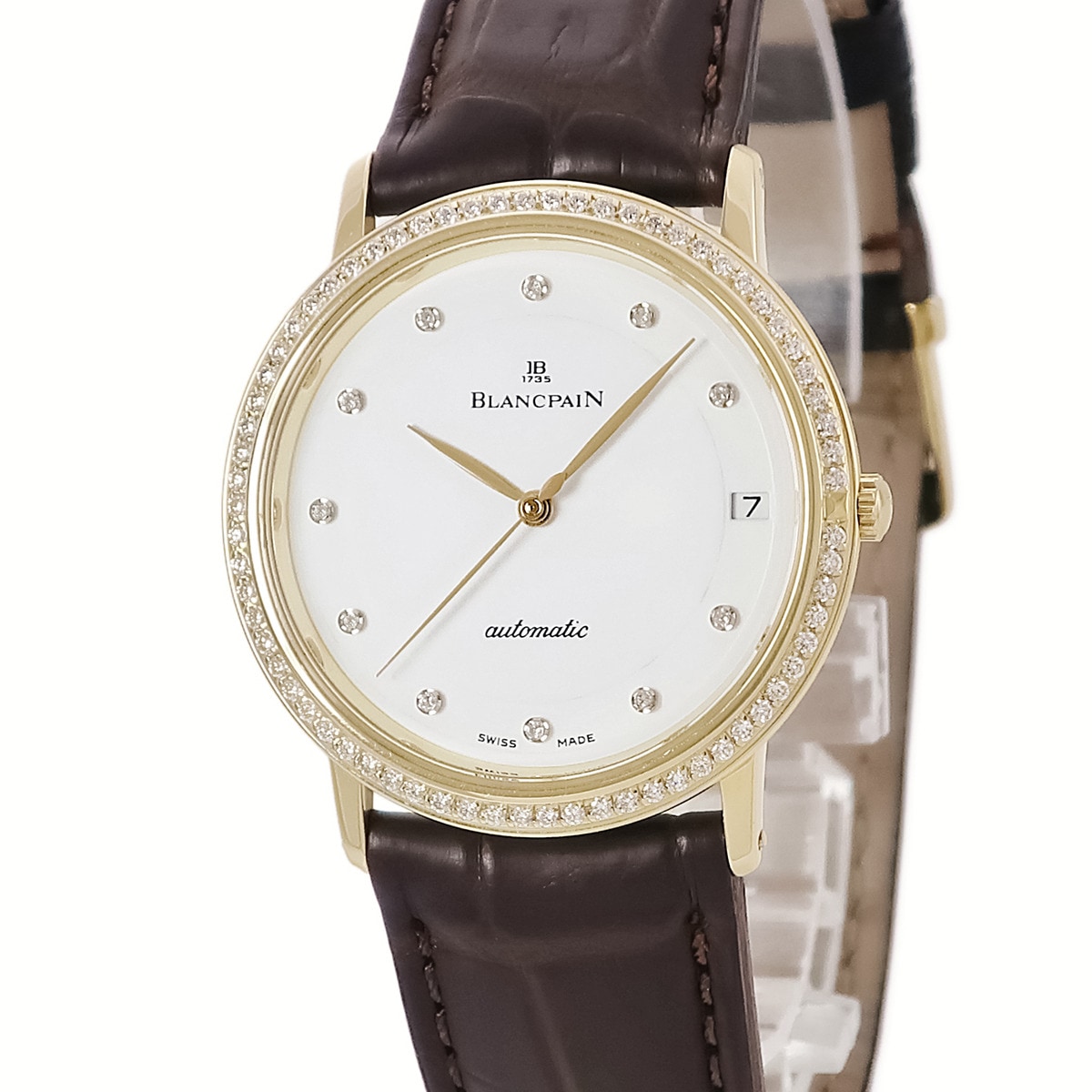 ヴィルレ ウルトラスリム 6223-2987-55B 自動巻き メンズ レディース K18YG無垢 純正ダイヤ ラウンド 3年保証