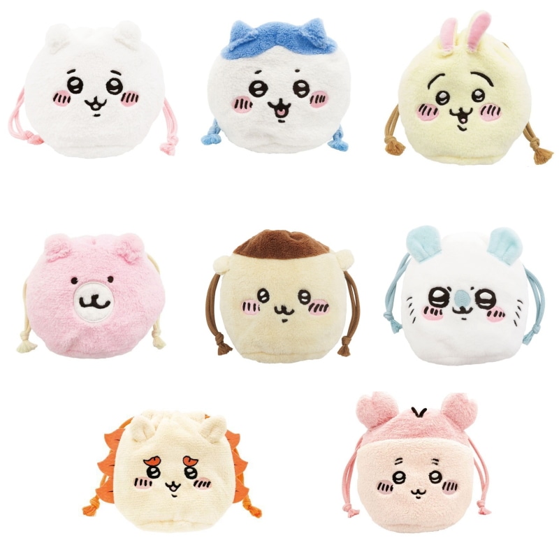 Qoo10] ちいかわ フェイス巾着 ハチワレ うさぎ