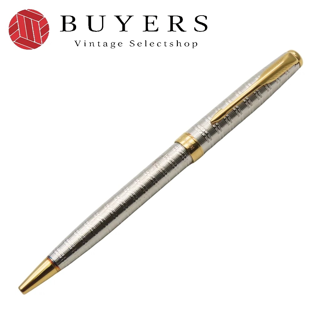 中古 ボールペン SONNET FRANCE P.III メタル シルバー ゴールド 回転式 レディース メンズ