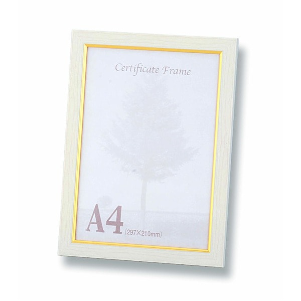 ( A4フレーム ) シックカラーフレーム A4 297×210mm ホワイト ( 10枚セット ) OA額スタンド付き 額縁 額 フレーム