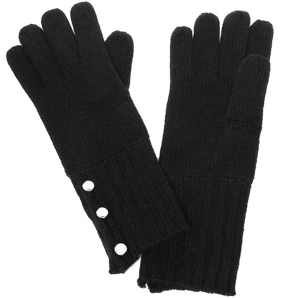 マイケルコース 手袋 MICHAEL KORS 537152 BLACK RIB GLOVE アクリル BLACK 黒 マイケルコース 手袋 MICHAEL KORS 537152 BLACK RIB GLOVE アクリル BLACK 黒