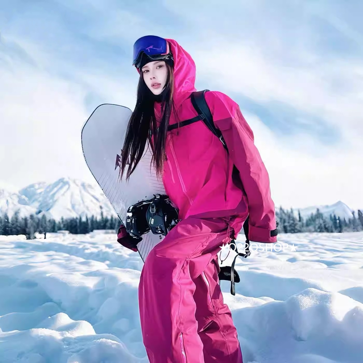 スノボウェア 2025 上下セット メンズ レディース ズボン パンツ アウター ジャケット ローズ 緑 ウィンタースポーツ スノーボードウェア スキーウェア スノーウェア 防水防風防寒 韓国風