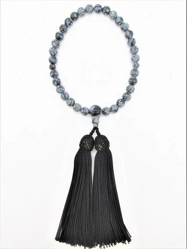 数珠 冠婚葬祭 宗教用品 キッチン 日用品 文具 天然石 お念珠 スノーフレーク 片手用 宗派共通