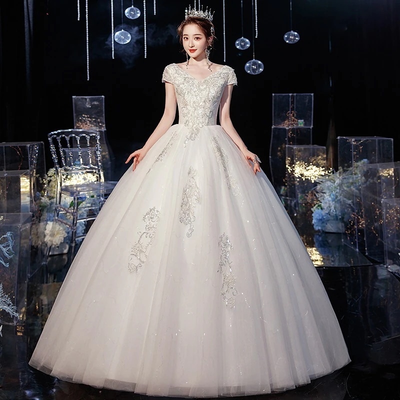 メイン ウェディングドレス 2024 新作 花嫁 メイン ベール トレーラー 大きいサイズ ハイウエスト 妊婦 カバー 太い 二の腕 小柄な人