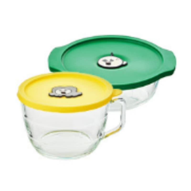 グラスロック×パンパンの日常レンジクック2個セット