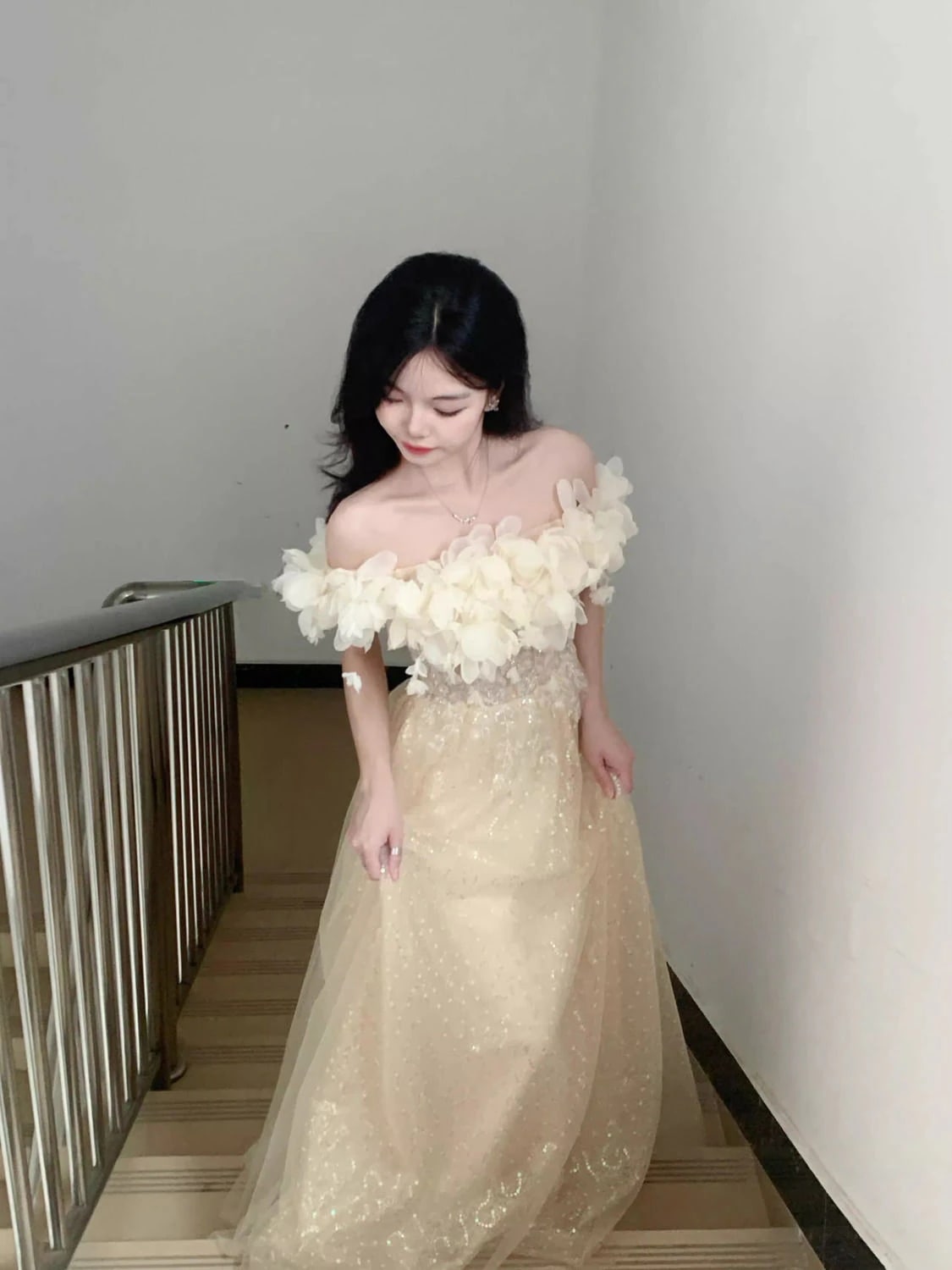 パーティードレス 新作ワンショルダードレス 誕生日パーティー イブニングドレス ドレス