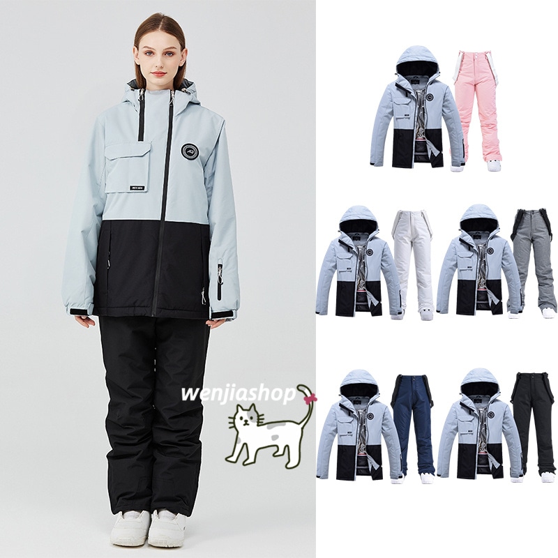 スノーボードウェア 2024 2025 上下セット レディース メンズ ジャケットアウターパンツズボンパーカー セットアップ スノボーウェア スノーウェア スキーウェア スノボウェア 韓国風防水防寒着