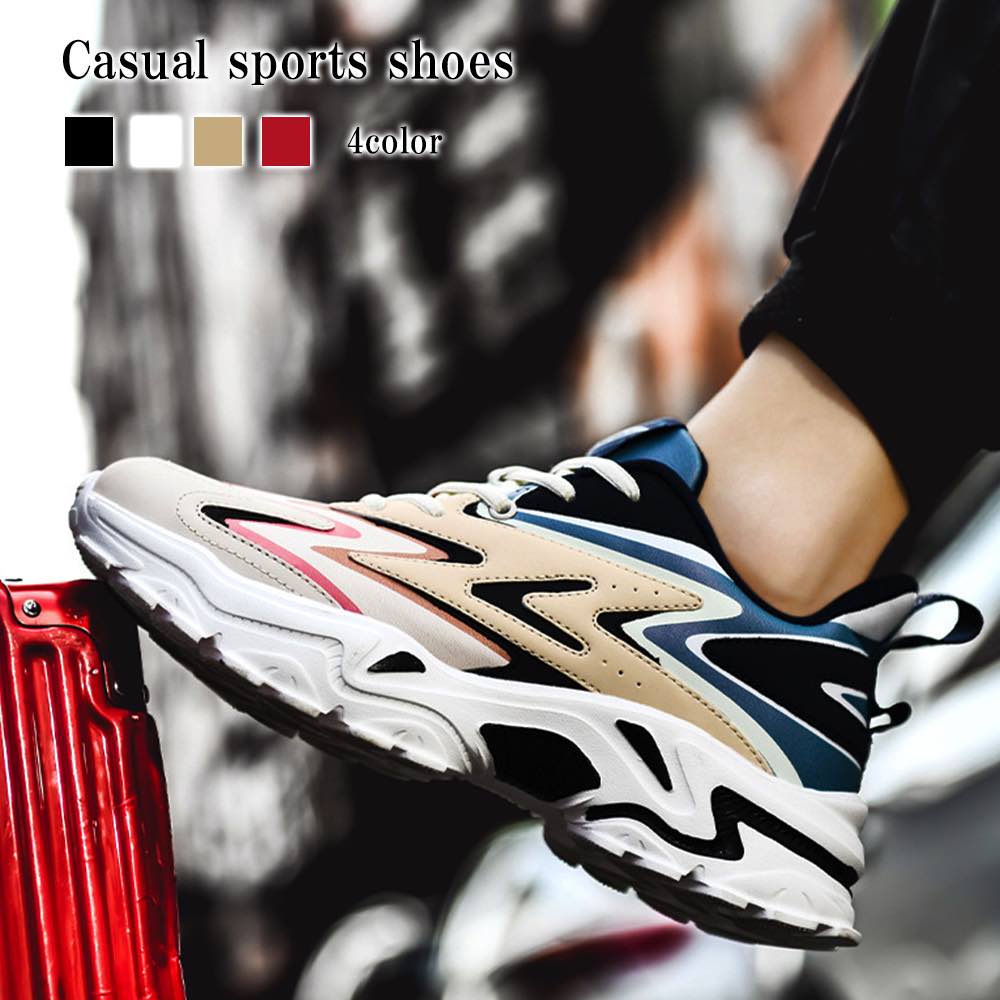 スニーカー メンズ カジュアルスポーツシューズ 赤 春 マジック ローカット 夏 ハイカット 軽量 結ばない 幅広 疲れない ブランド 冬 靴 防水 厚底 ブラック 白 4E ホワイト 高い かかとな