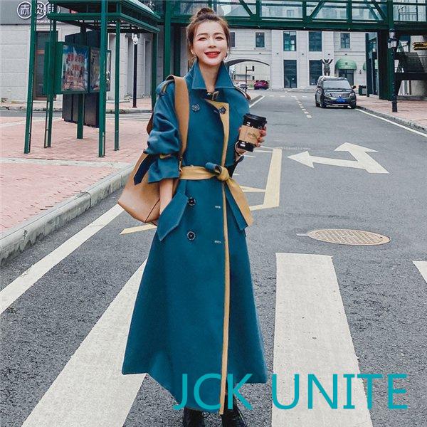 トレンチコート レディース 英国風 ブルー ロングコート ショートスタイル チェスター アウター フォーマル ロング 長袖 通勤 オフィス 冬服 秋冬 高級感 上品