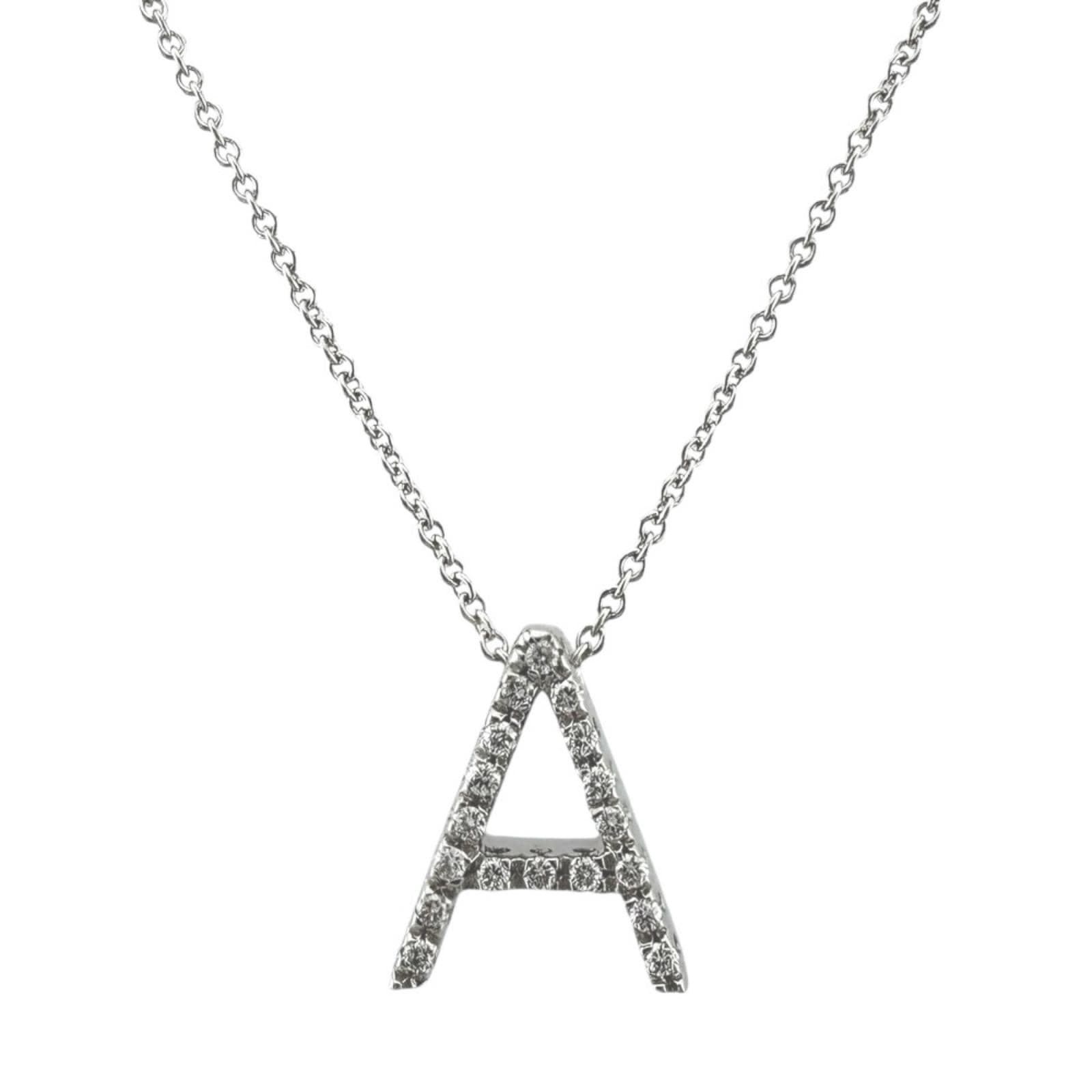ポンテヴェキオ ネックレス 18金 K18ホワイトゴールド ダイヤモンド Ponte Vecchio 中古 美品