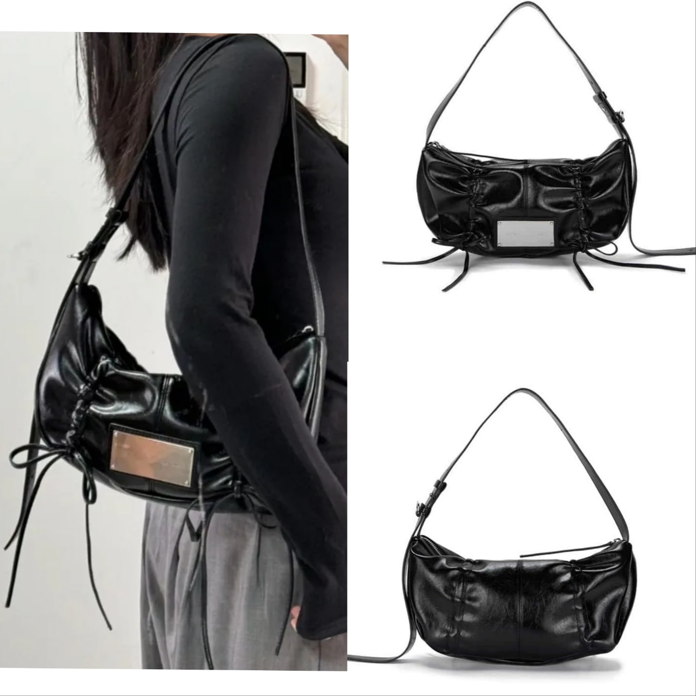 Qoo10] Matin Kim HALF SHIRRING RIBBON : バッグ・雑貨