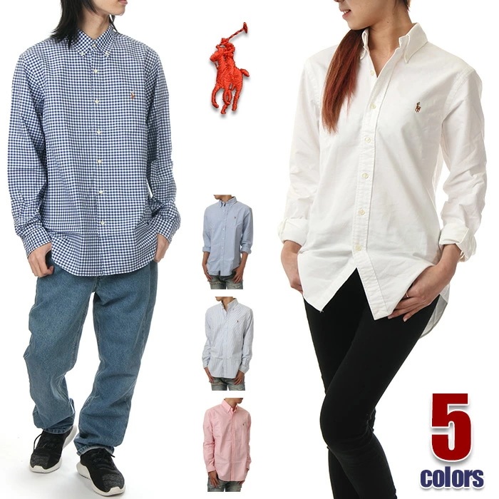 ラルフローレン シャツ メンズ レディース 長袖 POLO RALPH LAUREN 長袖シャツ オックスフォードシャツ ボタンダウンシャツ 大きいサイズ ビッグシルエット クラシックフィット おしゃ